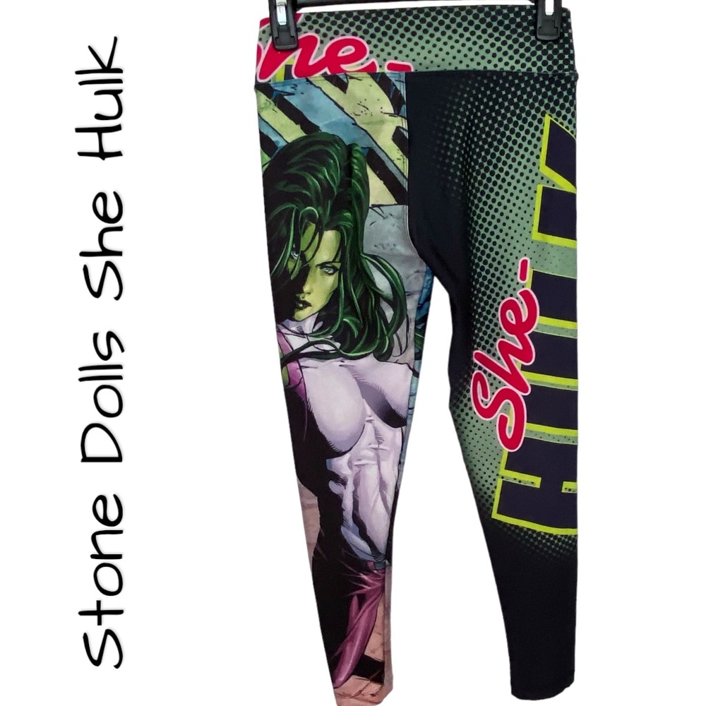 STONE DOLLS She Hulk Compression Strength Training Leggings, Size XS/S